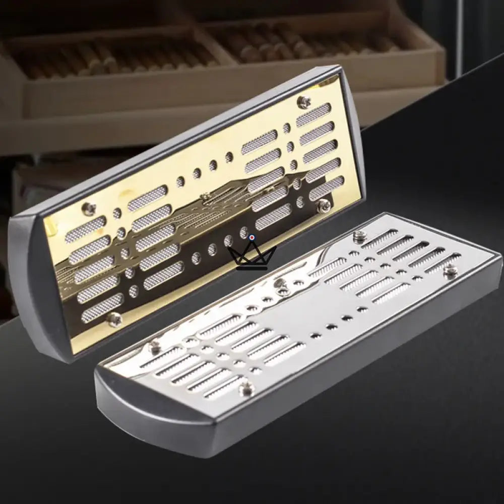 POLARIS CELL Cigar Humidifier — Polished Metal, Oasis Foam | Silver or Gold POLARIS CELL Cigar Humidifier — Polished Metal, Oasis Foam | Silver or Gold
