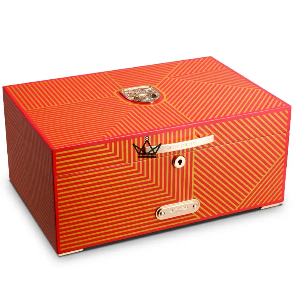 Majestatis Doublis Cigar Humidor — cedar, ~120 cigars, hygrometer & cedar humidifier, Sylva Aeterna or Linea Aurea — view 3