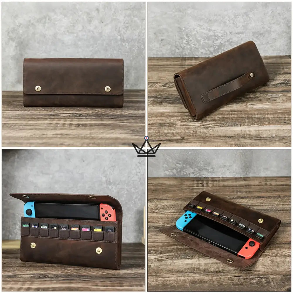Customizable Leather Case Nintendo Switch 1st & 2nd Generation — VOYAGEUR Mario — view 2