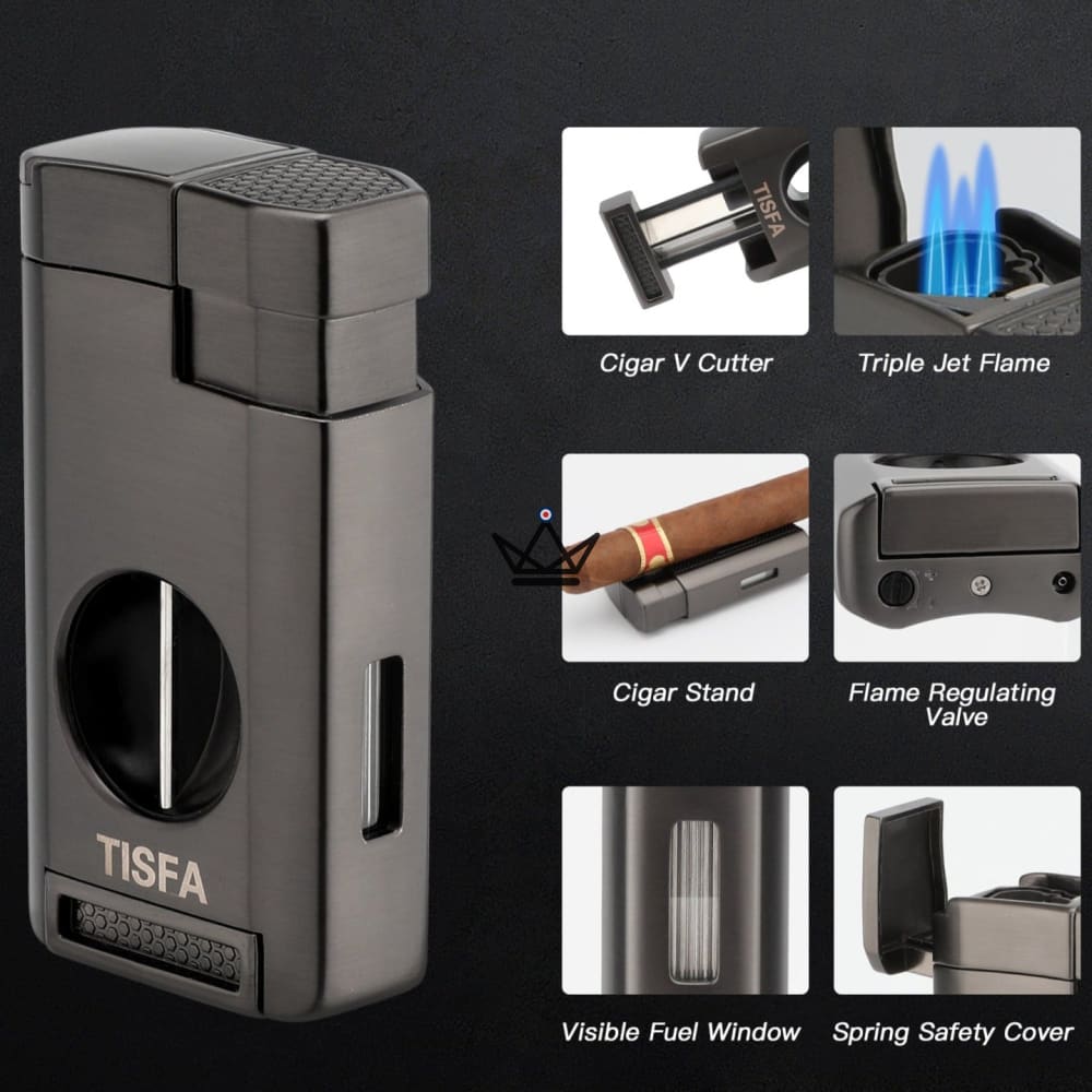 Reise-Humidor-Set aus Leder + Feuerzeug – TISFA-STIL – Ansicht 15