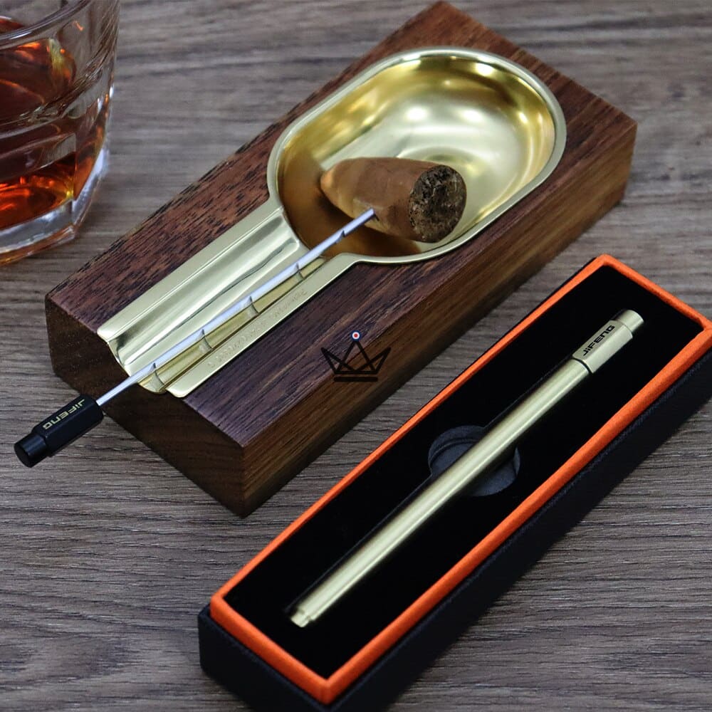 Ultimate Draw Cigar Poker — Stainless Steel, Precision Blades, 88 g, Gold or Black | Gift Box Included Ultimate Draw Cigar Poker — Stainless Steel, Precision Blades, 88 g, Gold or Black | Gift Box Included