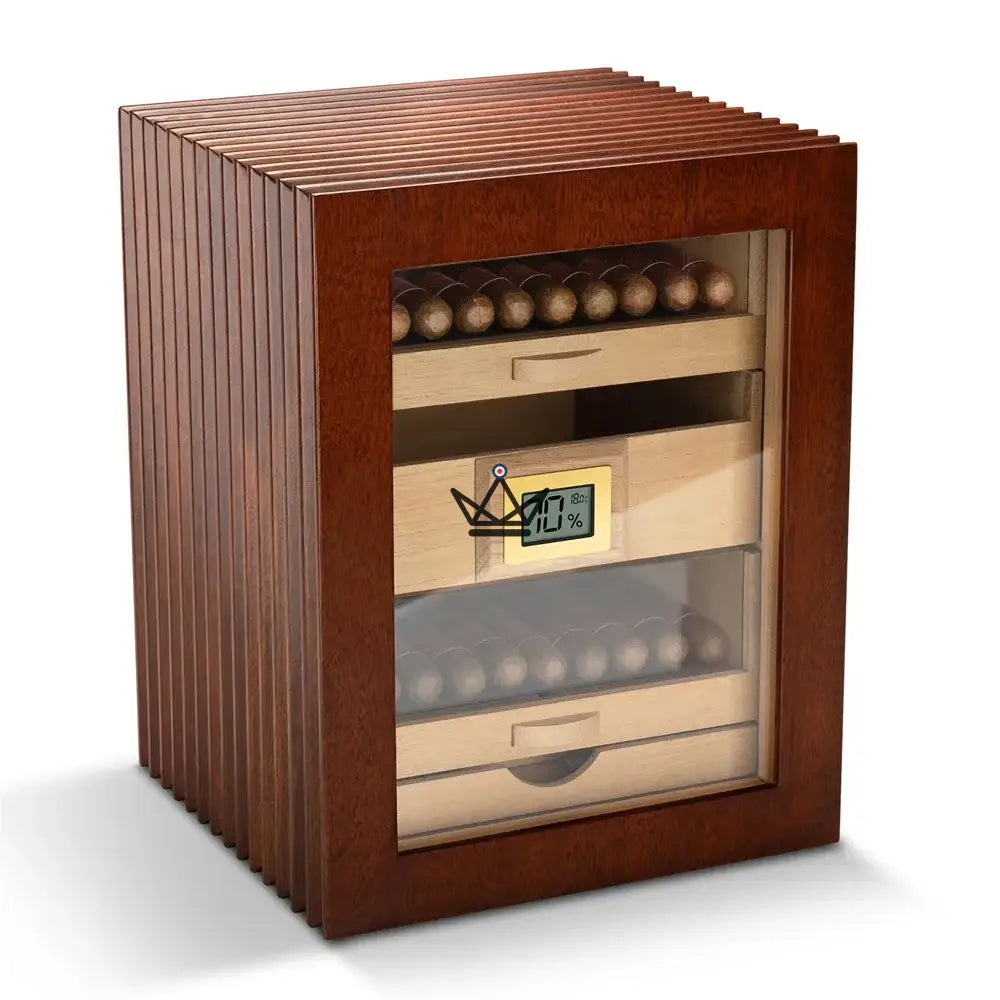 Ariston Edition Cigar Humidor — cedar, multi-drawer, gold hinges, 55 or 115 cigars — view 12
