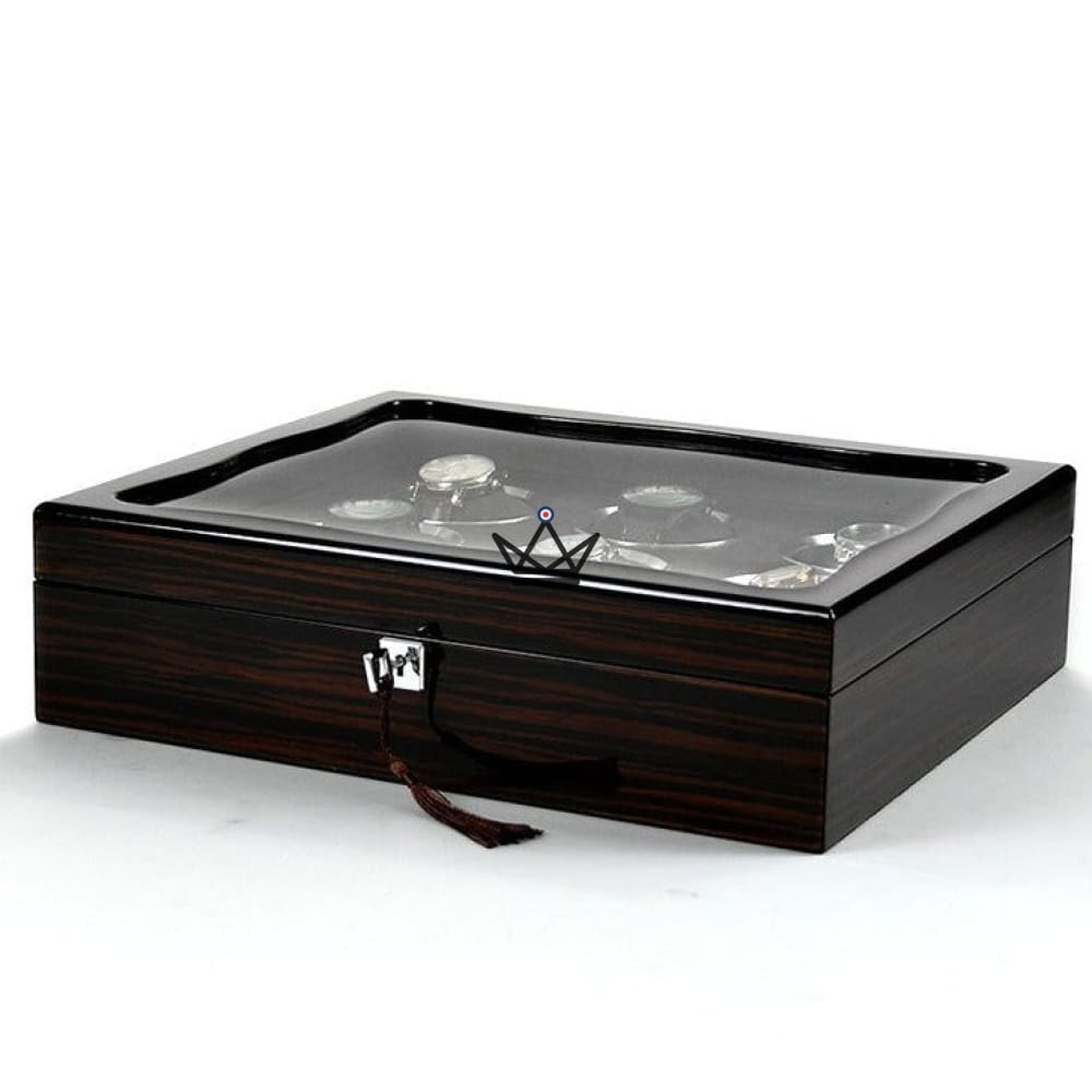LUXURIA TEMPORUM Luxury Watch Storage Box — Lacquered Wood, Glass, Key, 2 to 9 Watches — view 13