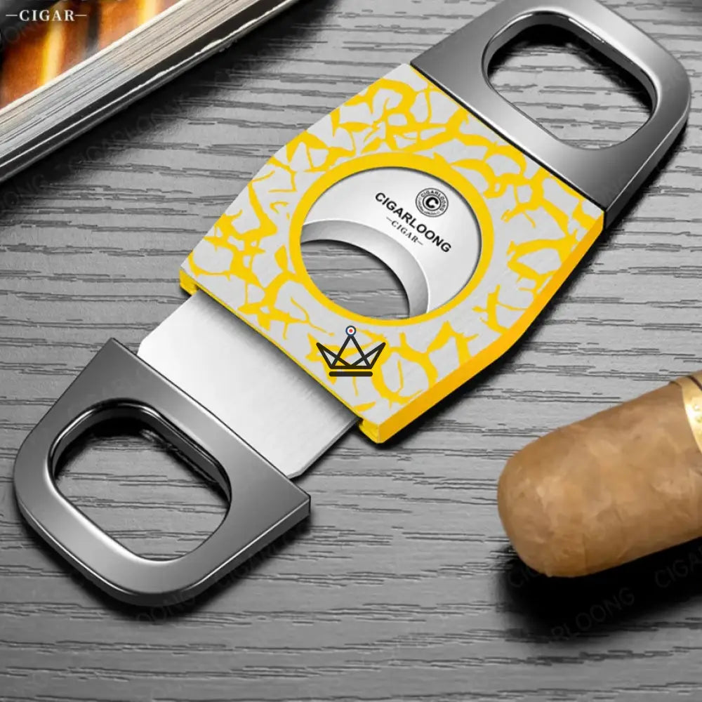 Fractalis Edition Zigarrenschneider — Guillotine mit Doppelklinge aus Edelstahl, Fraktalmuster, Ø 25 mm, 3 Varianten, inklusive stabiler Geschenkbox – Ansicht 5