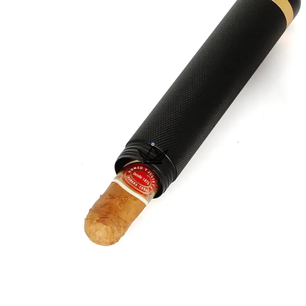 Cigar Tube AURORA ZAMAK — Zamak Alloy, 17.5 × 2.5 cm, Airtight Seal | Gold · Black — view 9