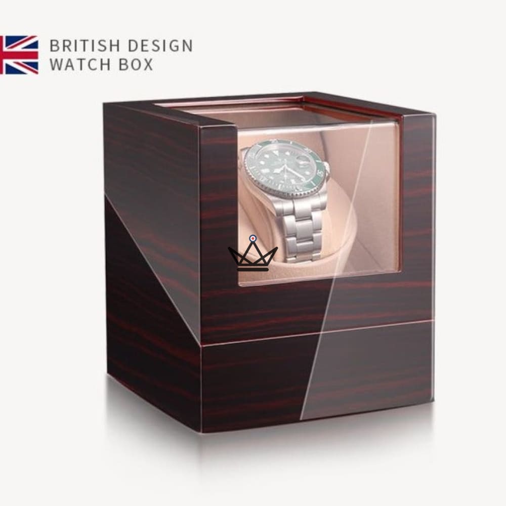 TANKER Automatic Watch Winder — Lacquered Wood, Mabuchi Motor, 3 Finishes — Ebony