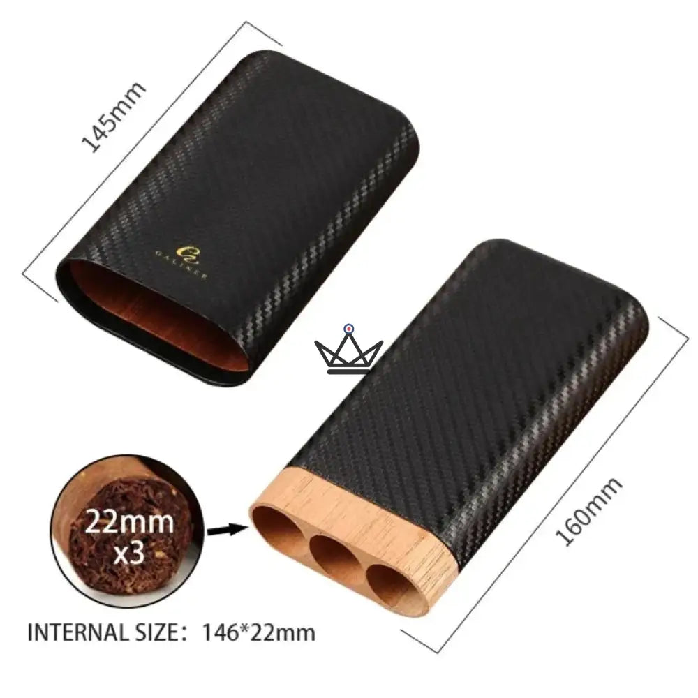 Caso de cigarro de viaje - CARBON WOOD - vista 9