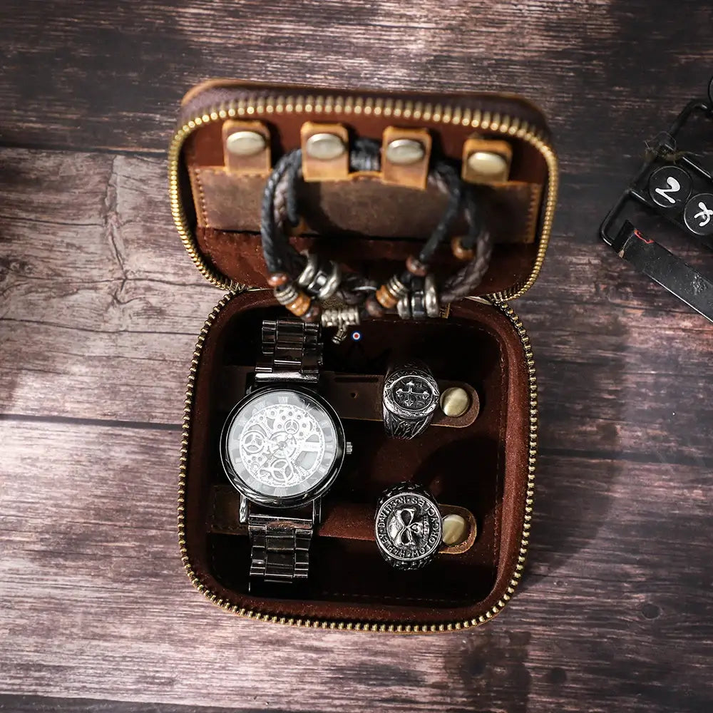 Customizable Leather Jewelry Box – Voyageur Nova — view 4