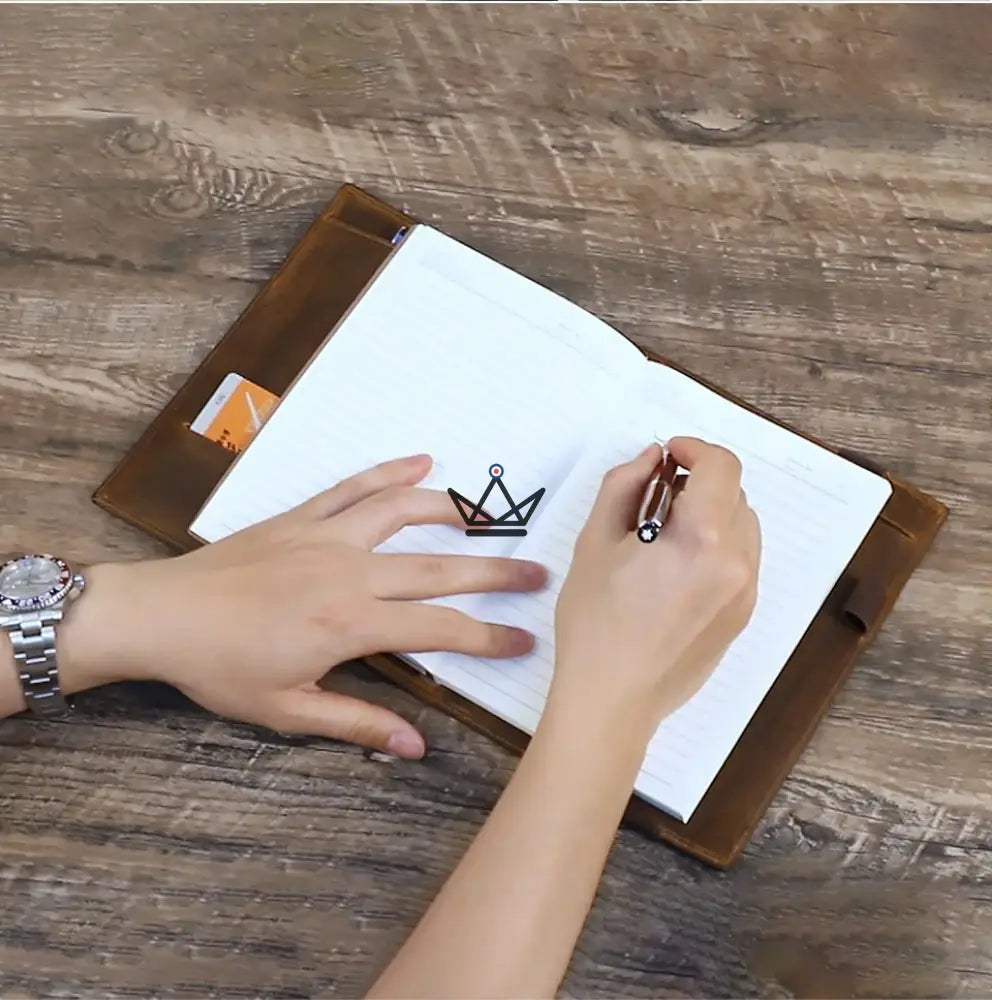 Customizable Leather Document Holder - A5 / B5 Tablet & Notebook - VOYAGEUR Folio — view 3