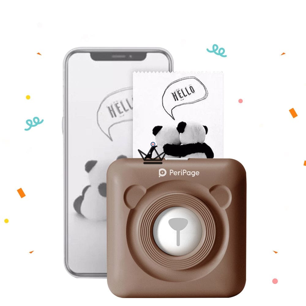 Pocket thermal printer - Teddy by l'Atelier — Brown / Solo