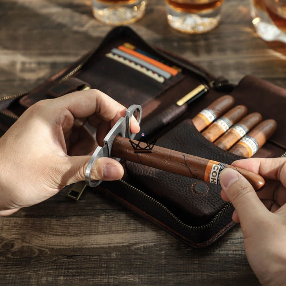 Customizable Leather Cigar Case - Voyageur Tempo — view 7