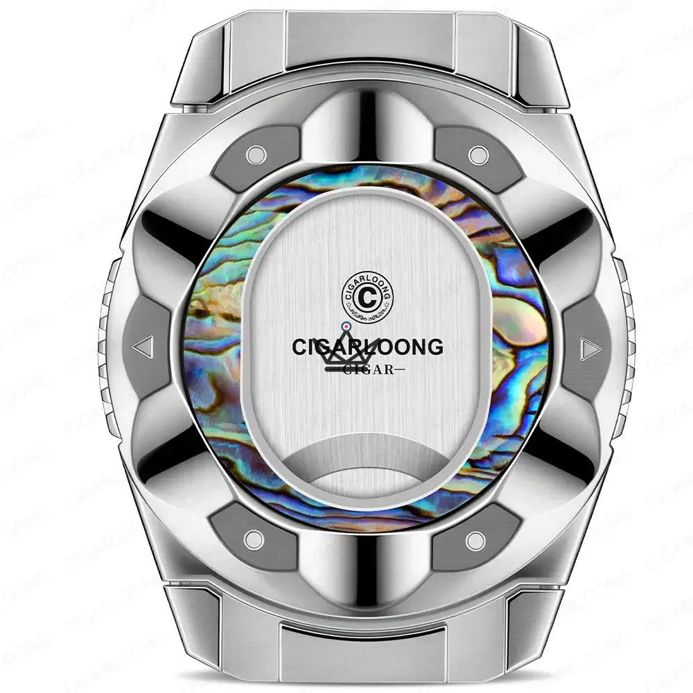 4-in-1 Stainless Steel Cigar Cutter - CALIBRIUM — Silver Mother-of-pearl
