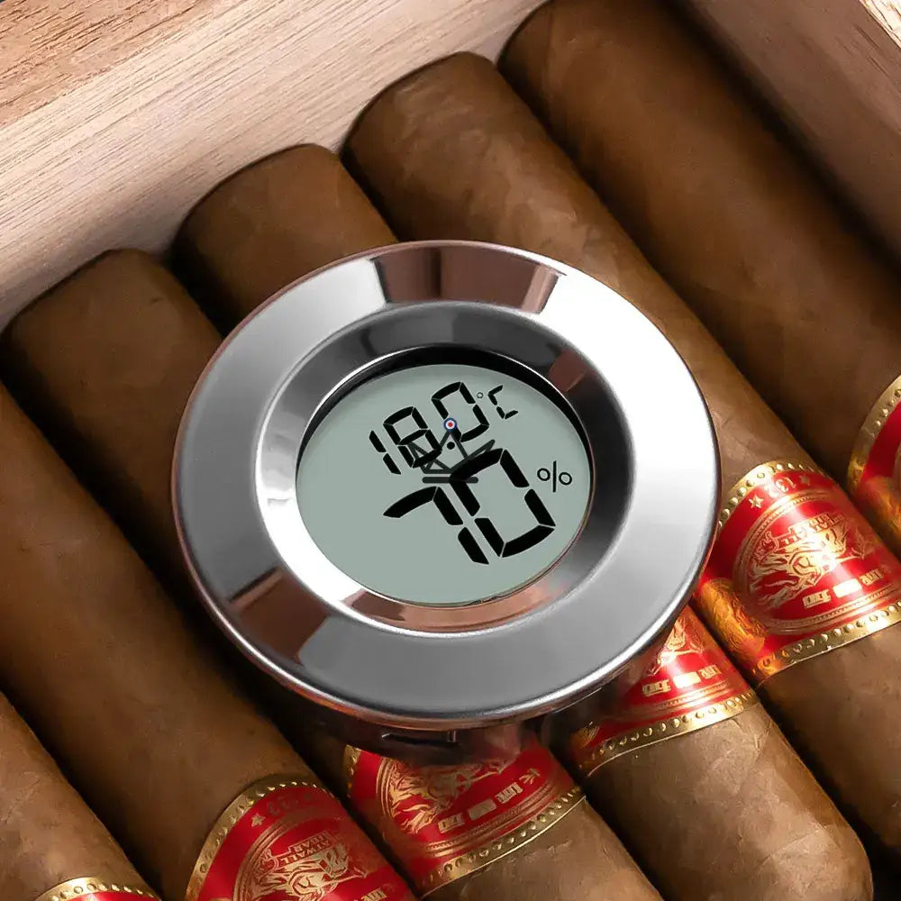 ELITEGUARD Elektronisches Zigarren-Hygrometer – LCD, Hygrometer & Thermometer | Zigarrenhumidor – Ansicht 6