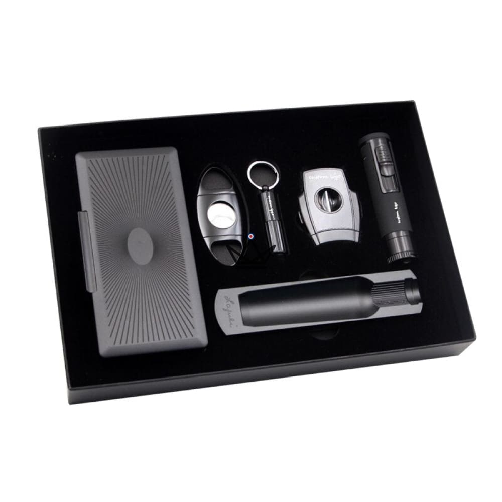 Paquete completo de cigarros HADES: acero de 7 piezas, estuche personalizable grabado con láser | Regalo De Cigarro