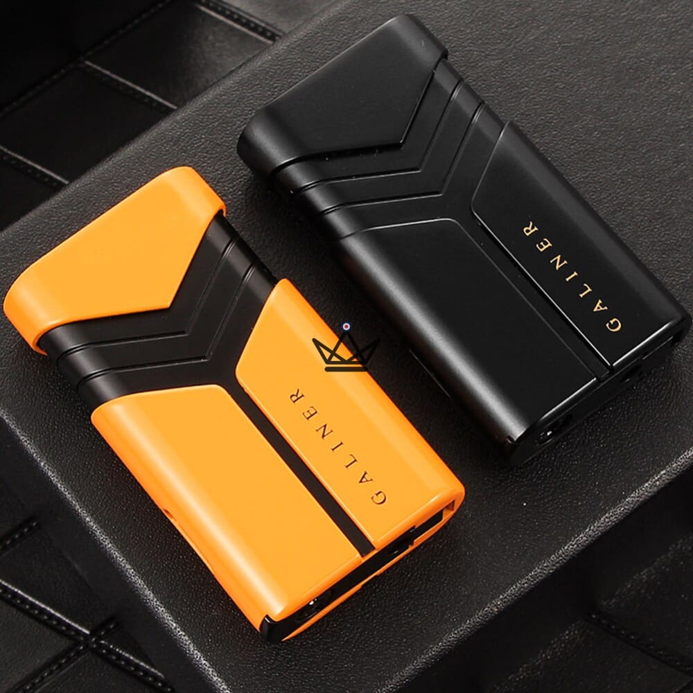 encendedor de llama jet INFERNO: doble chorro a prueba de viento, punzón de 8 mm | estuche de colección