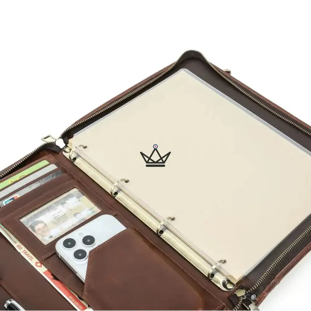 Customizable A4 Leather Folio — iPad Pro & Organizer — VOYAGEUR PadFolio — view 7
