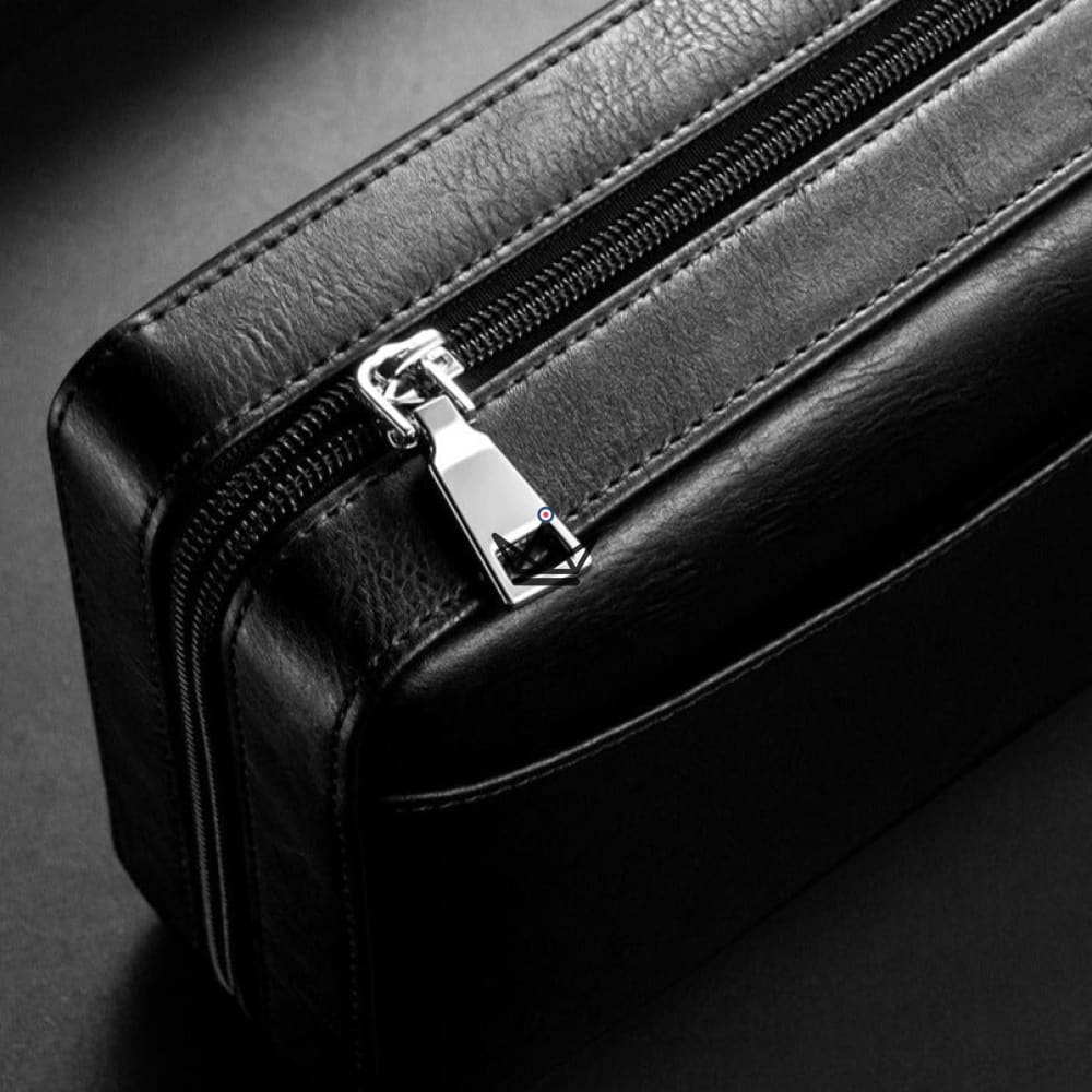 Leather Travel Humidor Pack + Lighter - TISFA STYLE — view 6