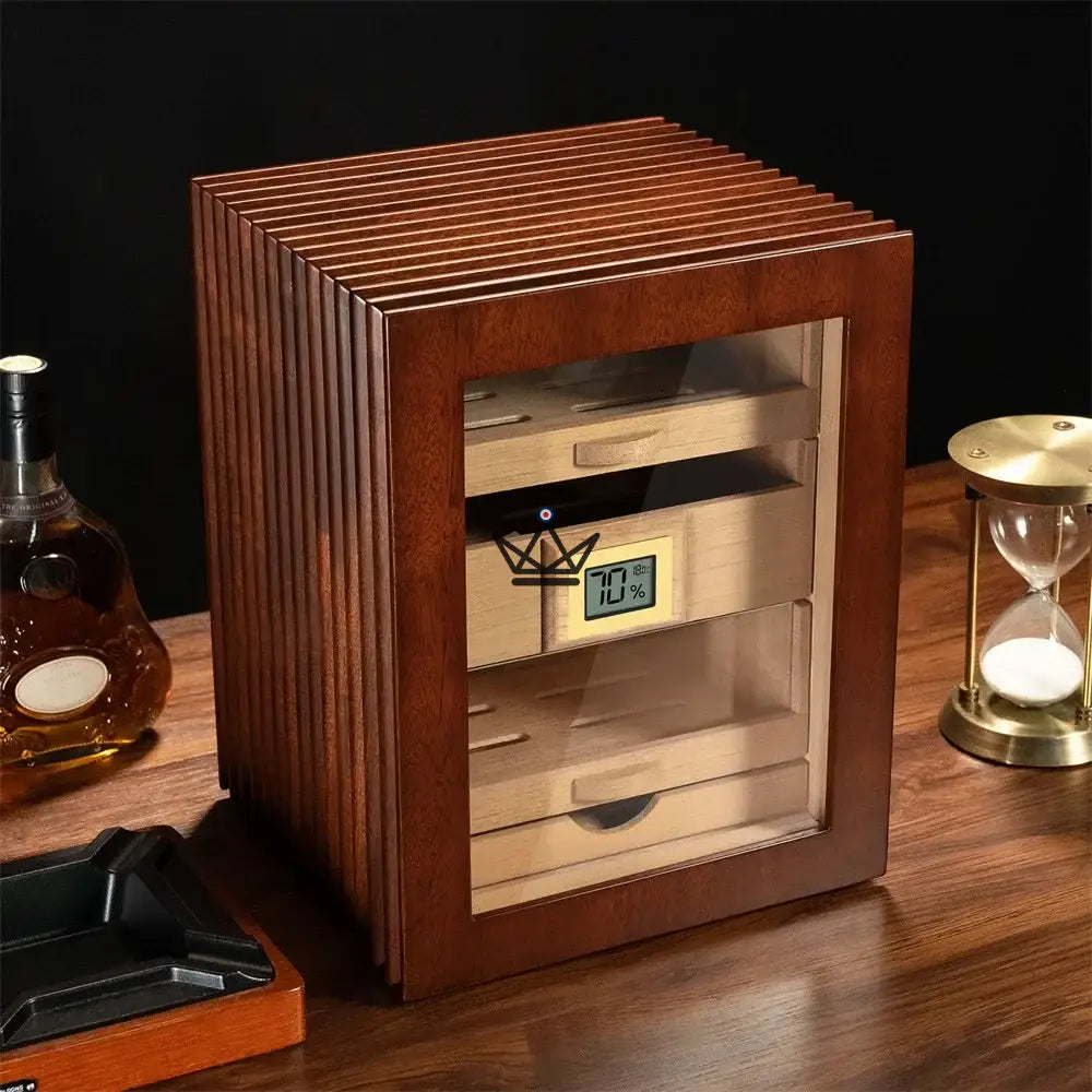 Ariston Edition Cigar Humidor — cedar, multi-drawer, gold hinges, 55 or 115 cigars — Prestige (115 cigars)