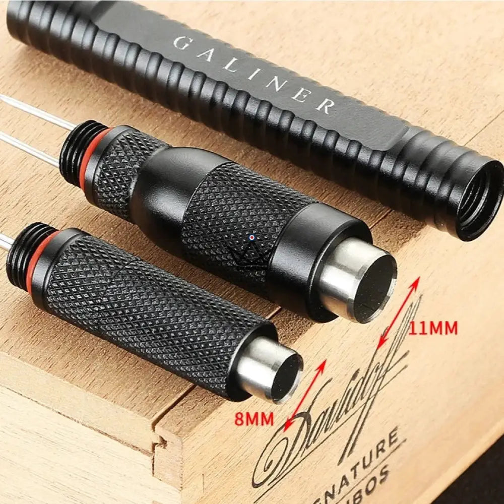 Draw — 2-in-1 Cigar Draw Enhancer & Punch Tool, Stainless Steel Needle, Black or Silver | Collector's Case Included — view 6