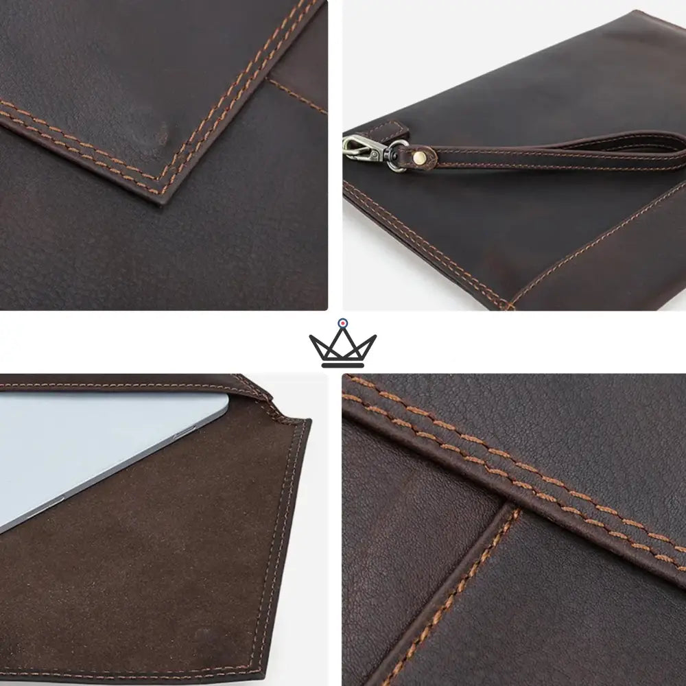 Customizable Leather MacBook Sleeve – Voyageur Memento — view 5