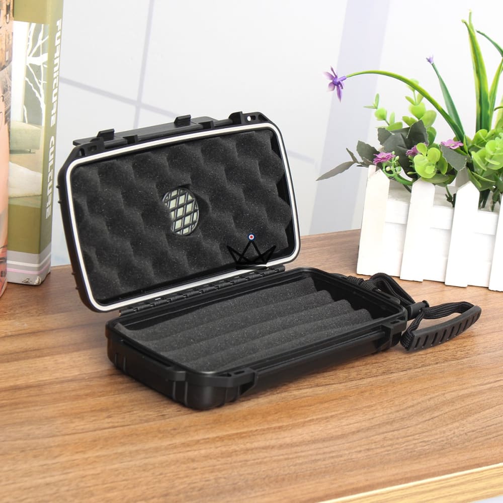 Humidor de viaje KEVO 5: ABS a prueba de golpes, resistencia al agua IP68, resistencia de 1 tonelada, 5 cigarros Humidor de viaje KEVO 5: ABS a prueba de golpes, resistencia al agua IP68, resistencia de 1 tonelada, 5 cigarros