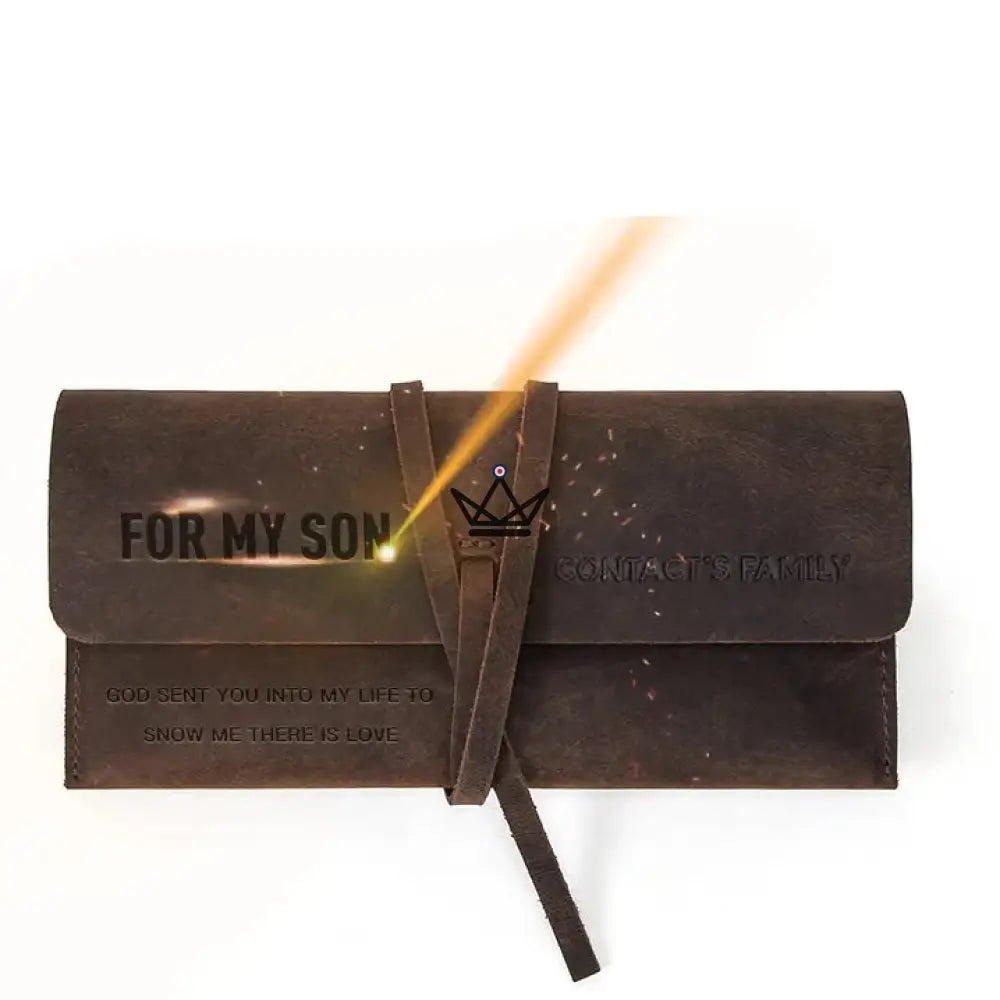 Customizable Leather Pen and Pencil Case – Voyageur Spool — view 2