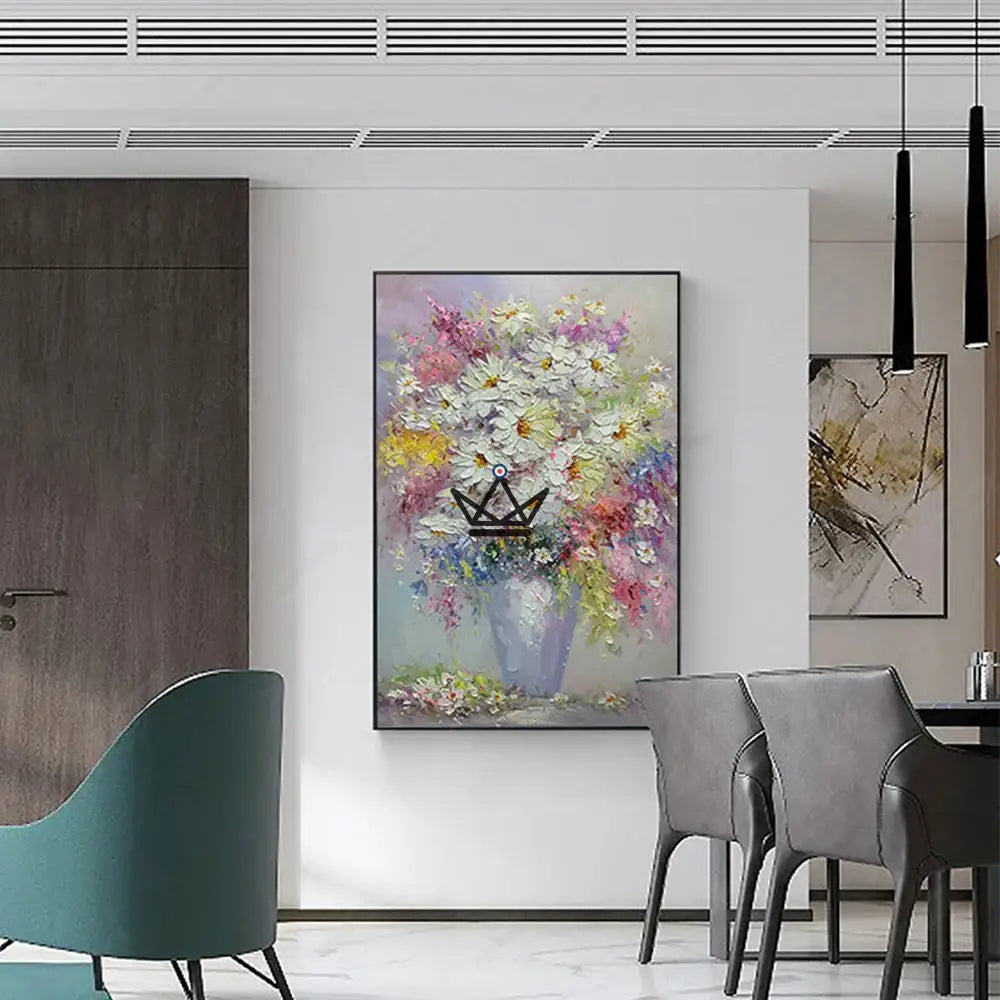 Ölgemälde auf XXL-Leinwand - Floral Burst – Ansicht 3