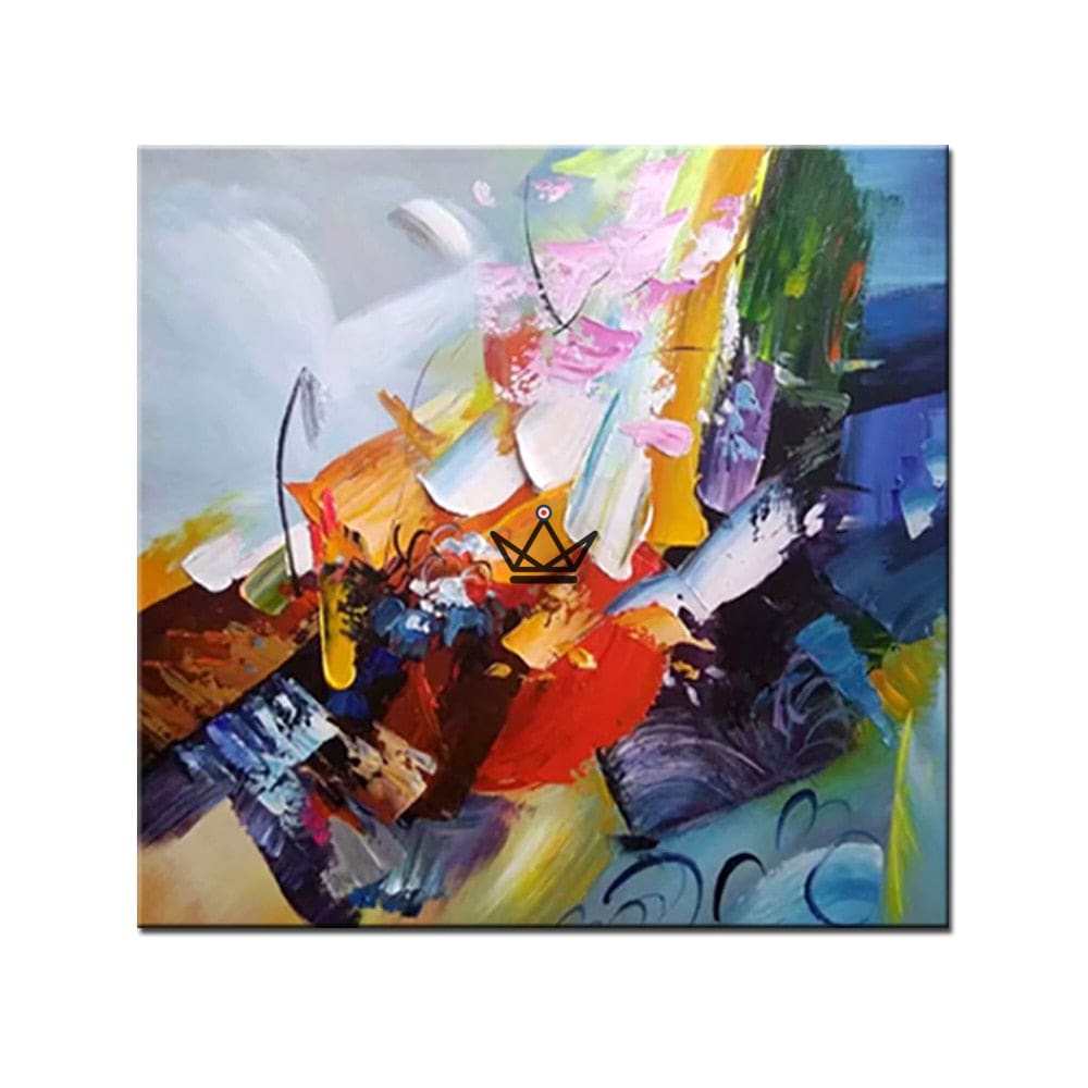 Oil painting on XXL canvas - Chromatic Fusion — B / 50cm x 50cm