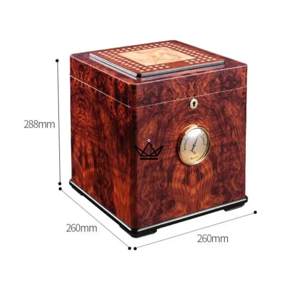 Grand Prestige Deluxe Edition Cigar Humidor — piano finish, Spanish cedar, 100 cigars, tray, lock, hygrometer & humidifier — view 7