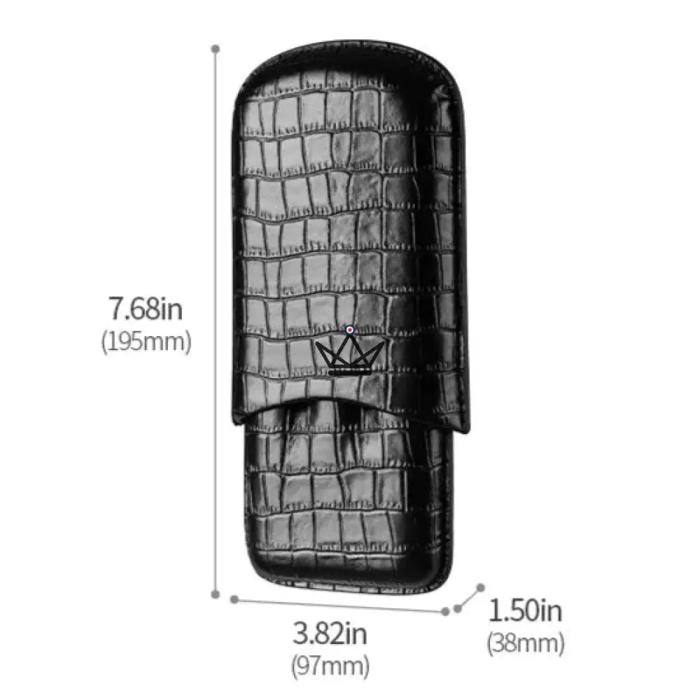 Zigarrenetui COBRA – Leder mit Schlangenmuster, 2 oder 3 Zigarren | 17,3 × 7 × 3,7 cm – Ansicht 8