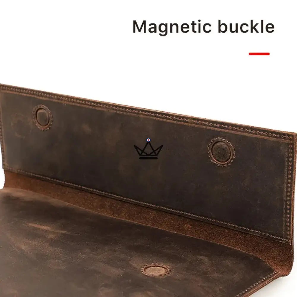 Personalisierbare Macbook-Hülle aus Leder 13"-14" - Voyageur MISSIVE – Ansicht 4