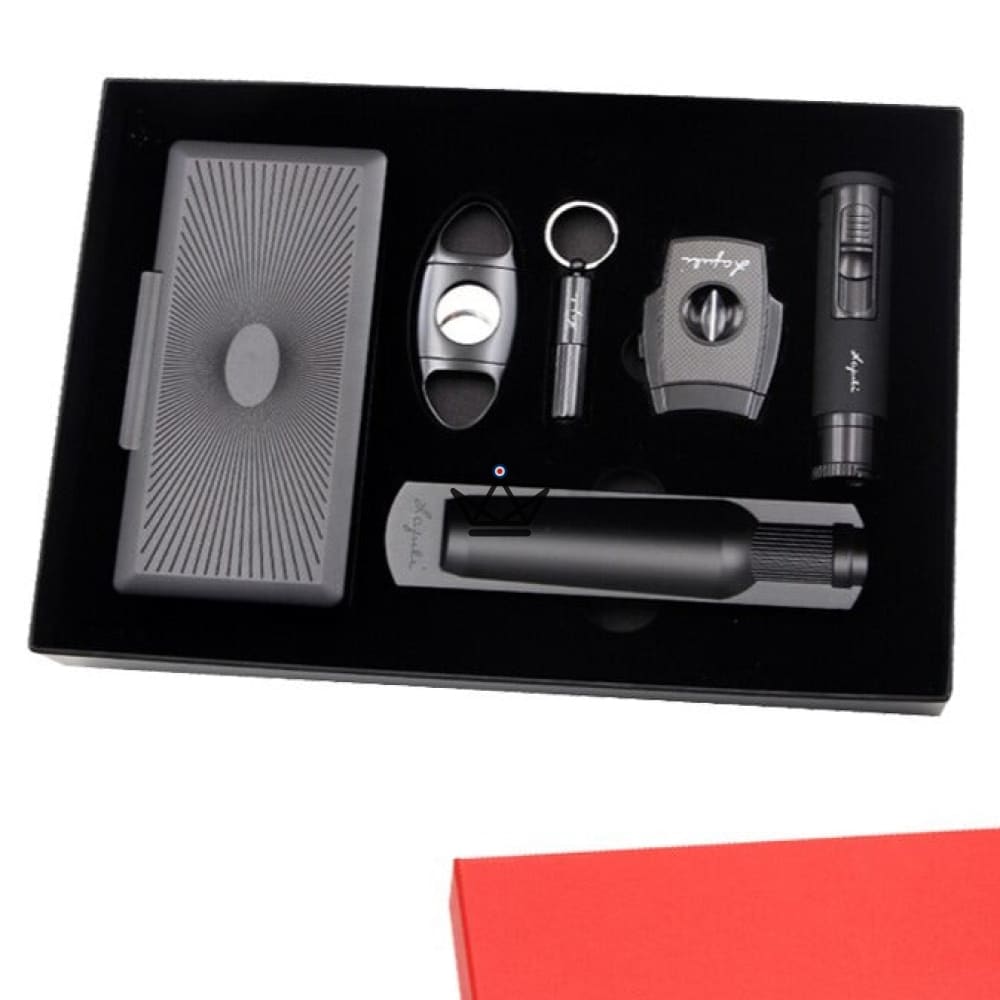 HADES Complete Cigar Pack — 7-Piece Steel, Customizable Laser Engraved Case | Cigar Gift — view 2