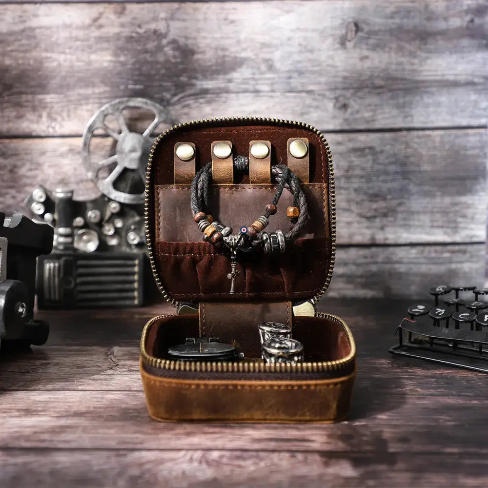Customizable Leather Jewelry Box – Voyageur Nova — view 3