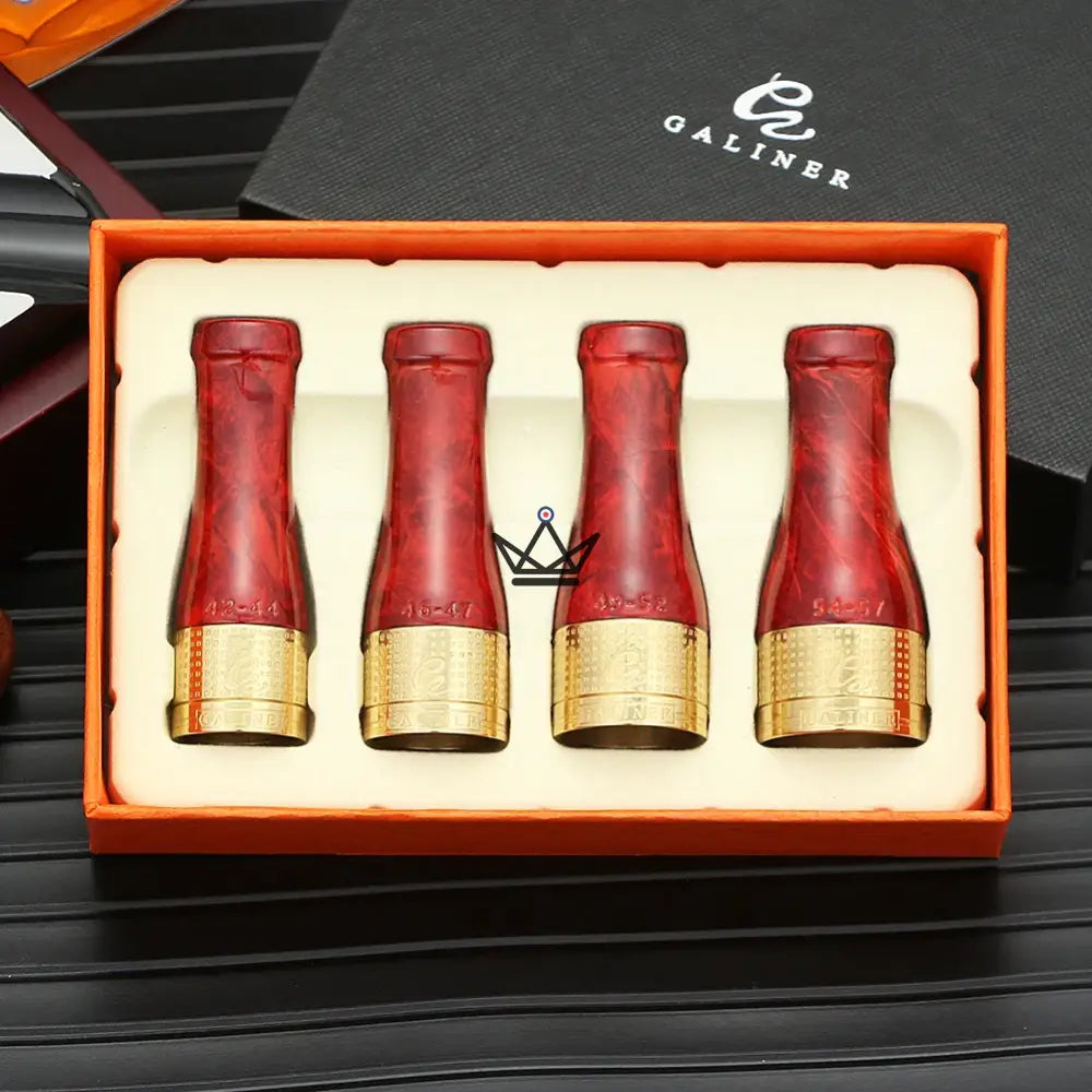 ARISTOCAP Cigar Holders — Set of 4 Sizes 42-57, Black · Red · Black/Silver · Black/Gold — view 11