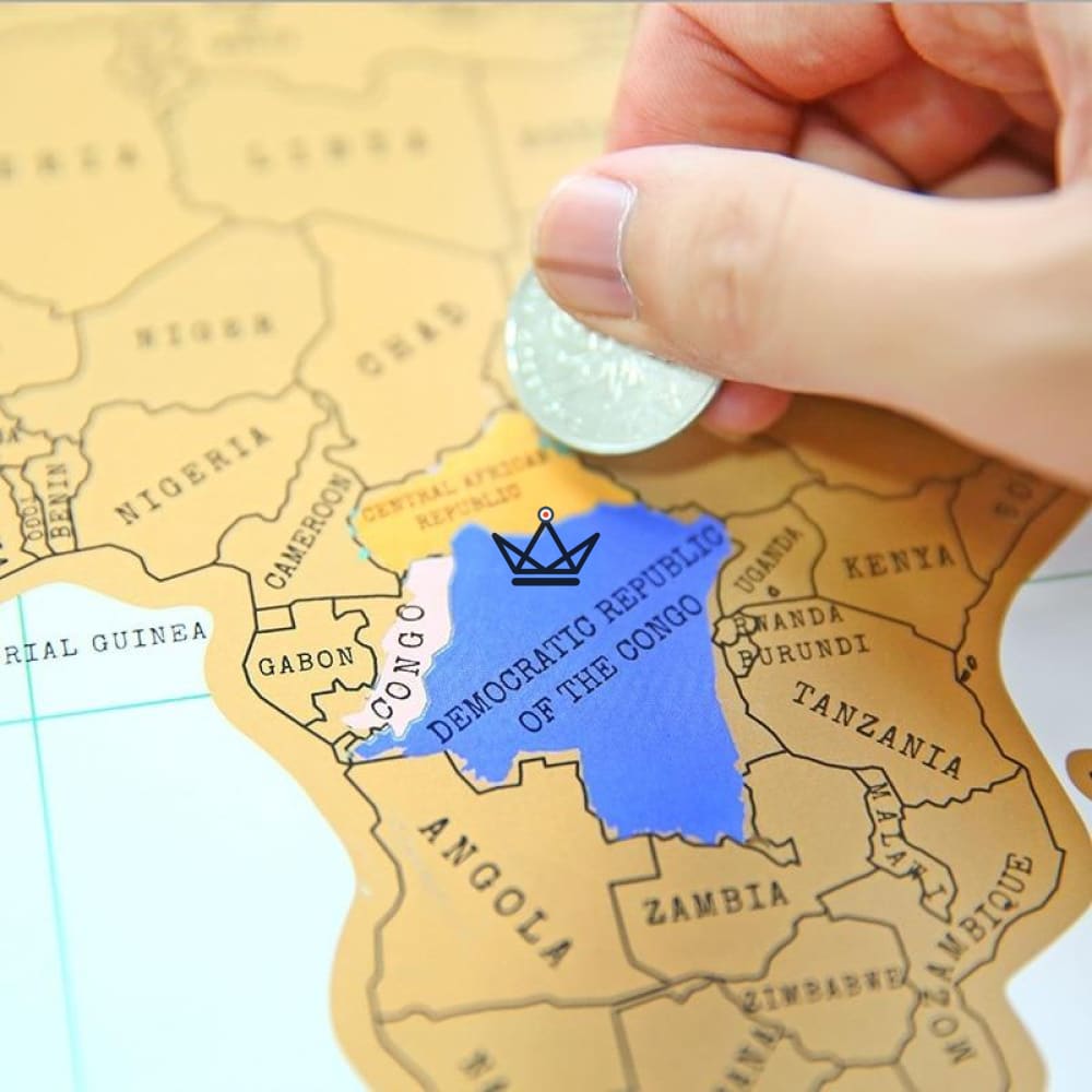 Saque el mapa mundial - Vintage 88 x 52 cm — vista 8