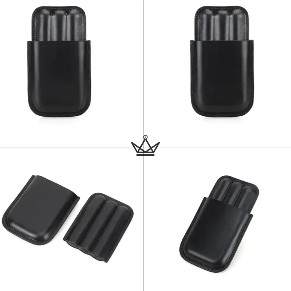 Customizable 3 cigar leather case - Voyageur Élégance — view 8