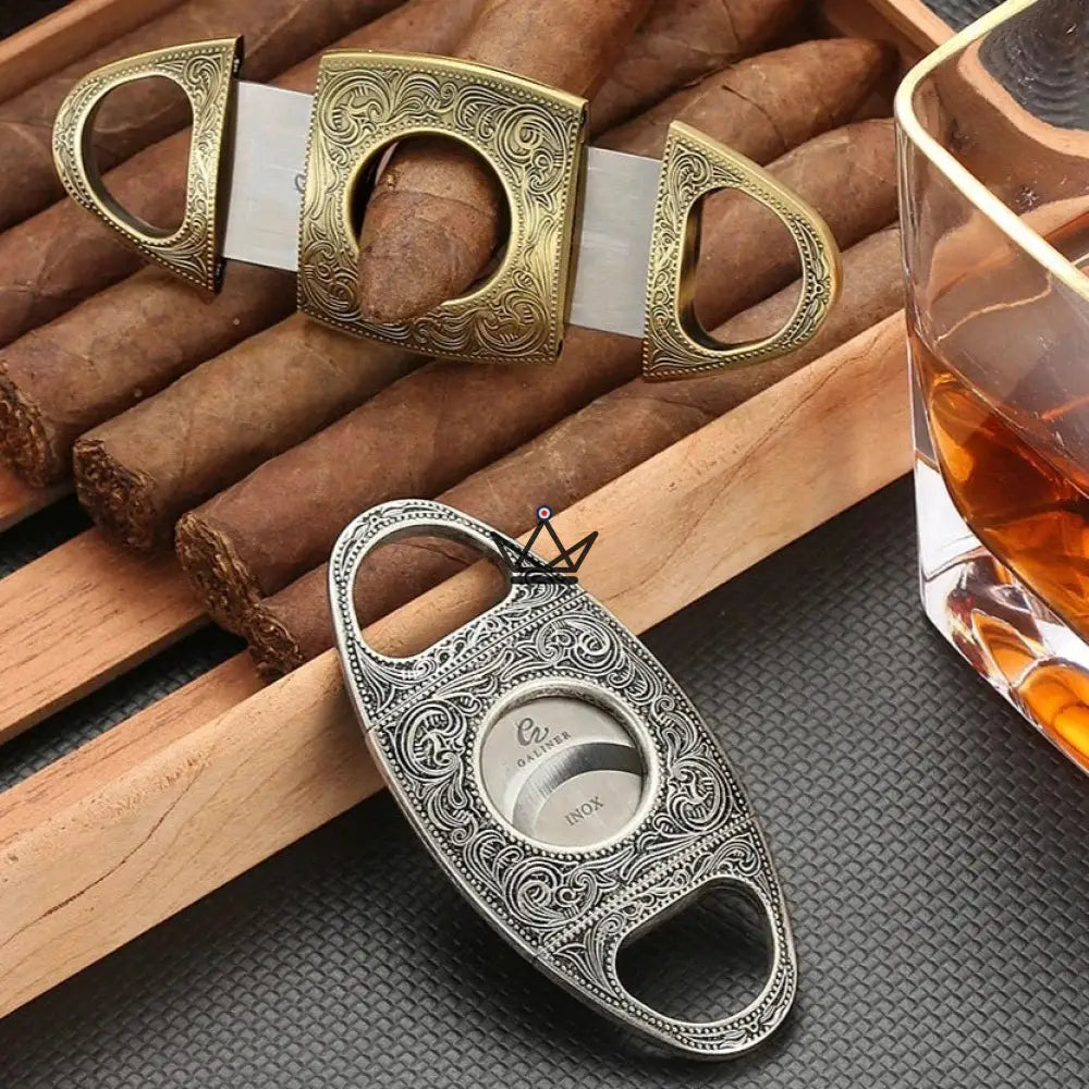 Héritage Edition Cigar Cutter — Vintage Gold or Original Gray, 9.4 x 4.4 cm — view 1