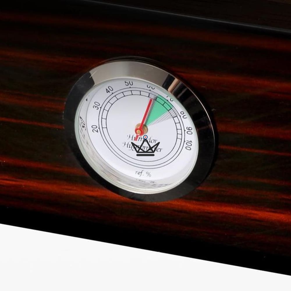 RETRO 60' Deluxe Humidor — ebony veneer, cedar interior, vintage rounded edges, 40 cigars — view 5