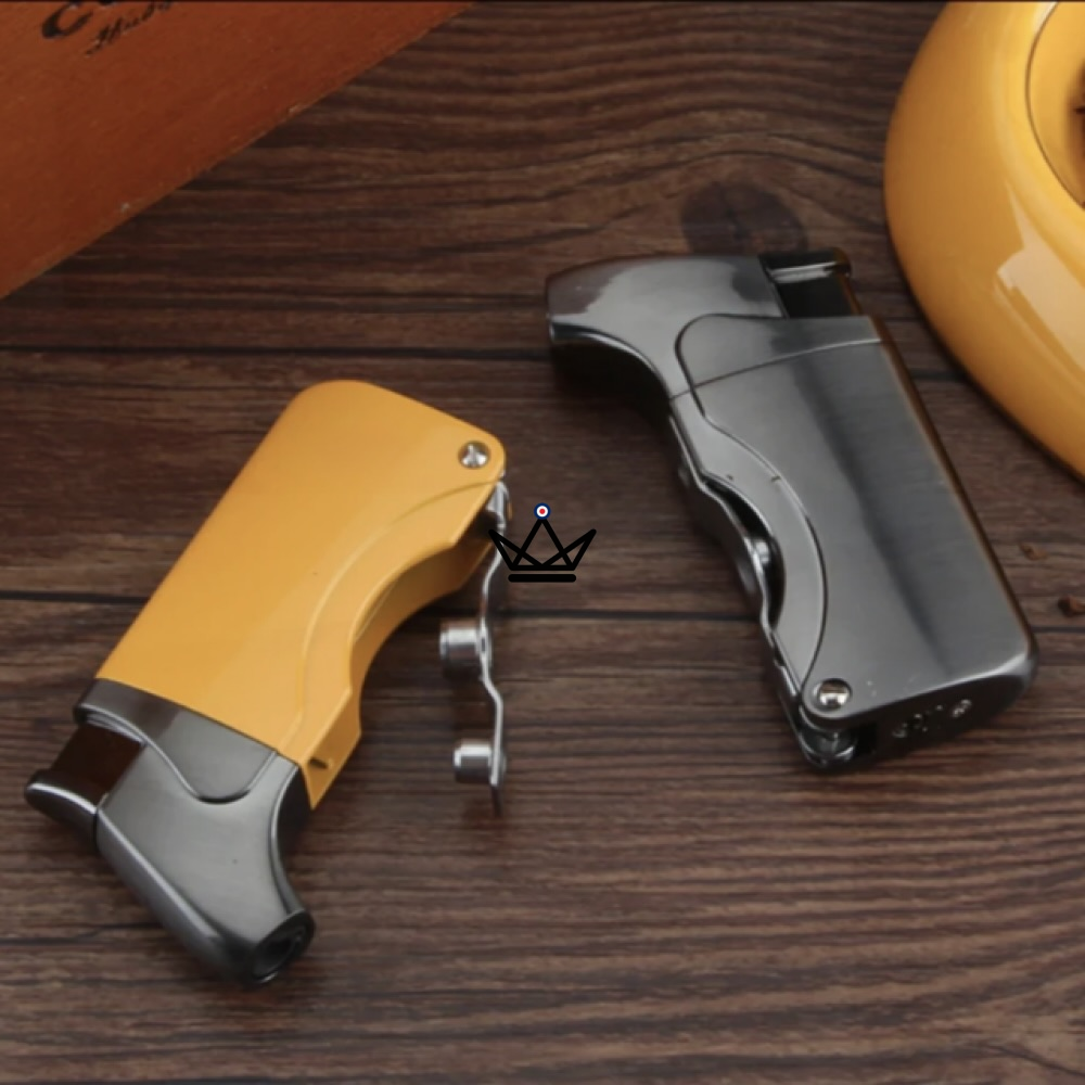 VARGAS Lighter & Cigar Cutter Pack — Integrated Punch + 22 mm Cut | Silver or Yellow — view 6