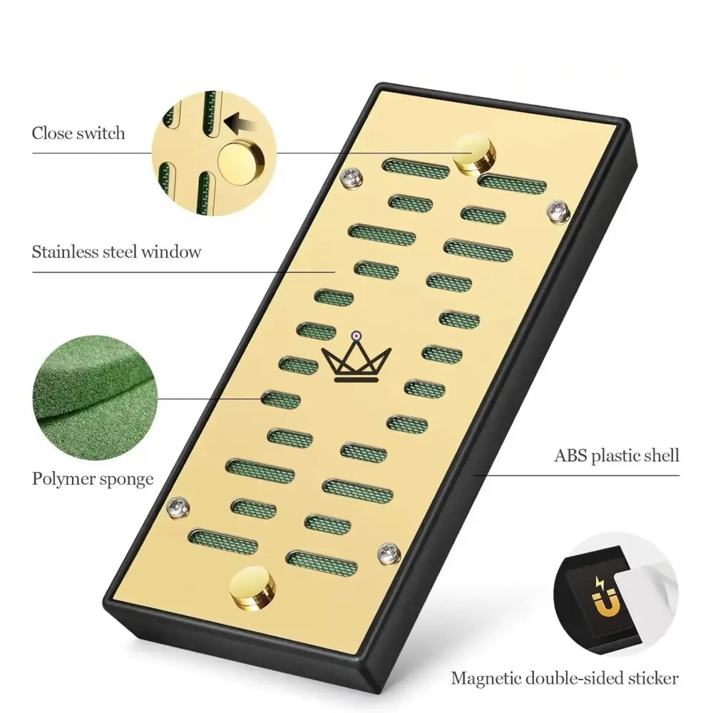 VENTIS CELL Cigar Humidifier — Adjustable Grille, Oasis Foam | Gold or Silver — view 13