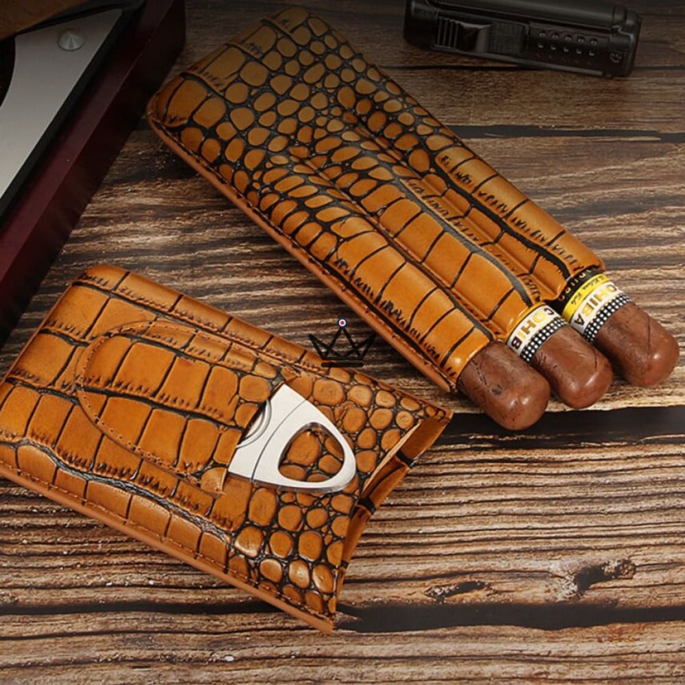 Funda de cigarro de cuero con cortador de cigarro - Bestia - vista 6