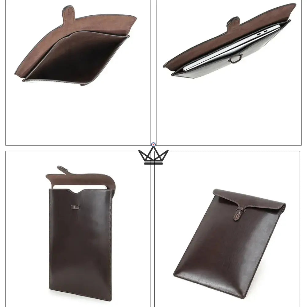 Personalisierbare MacBook Ledertasche 13" bis 15" - Voyageur CONSULAT – Ansicht 9