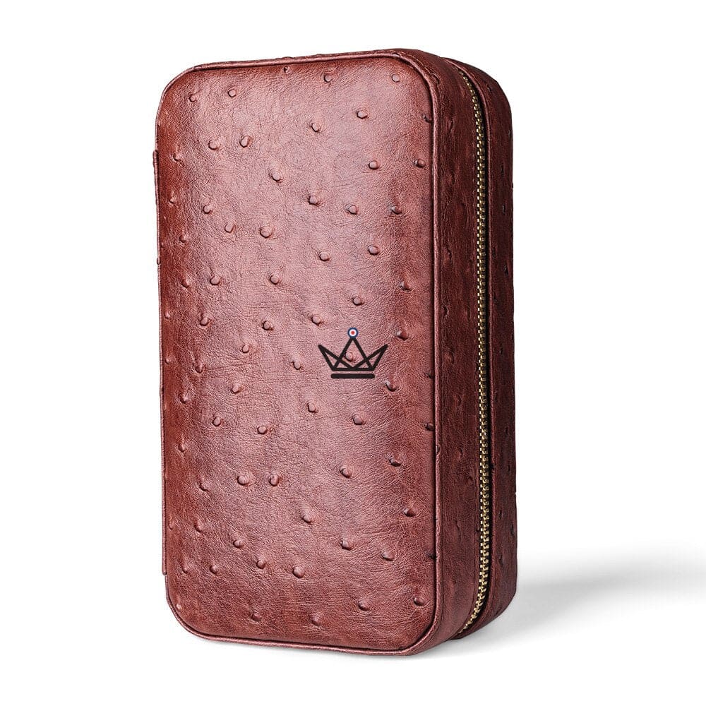 CLINT CROCO Cigar Case — Croc-Embossed Cowhide Leather, 6 Cigars, Integrated Humidifier — view 6