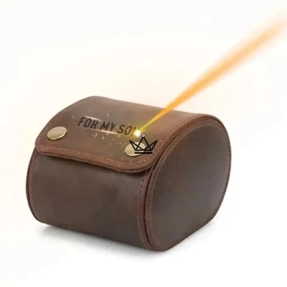 Customizable Leather Automatic Watch Travel Case - Voyageur TimeGuardian — view 16