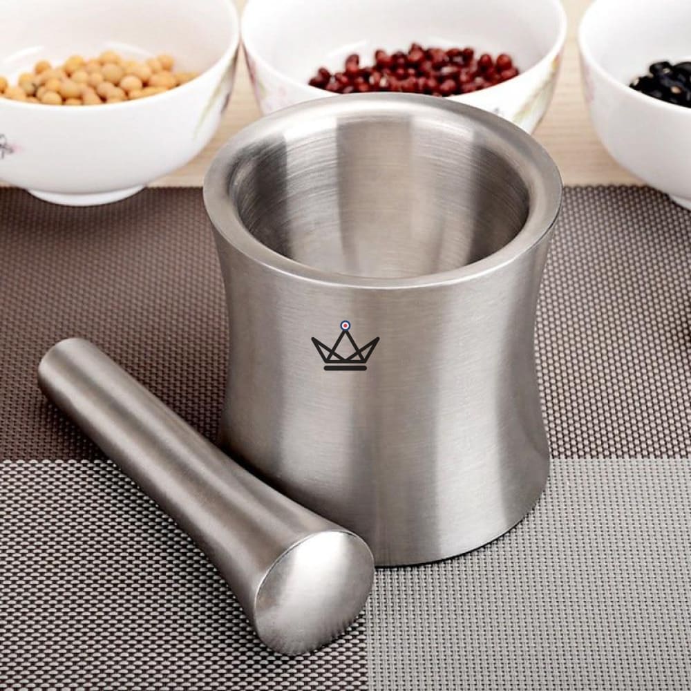 Stainless Steel Mortar and Pestle - Spices and Pepper — view 2