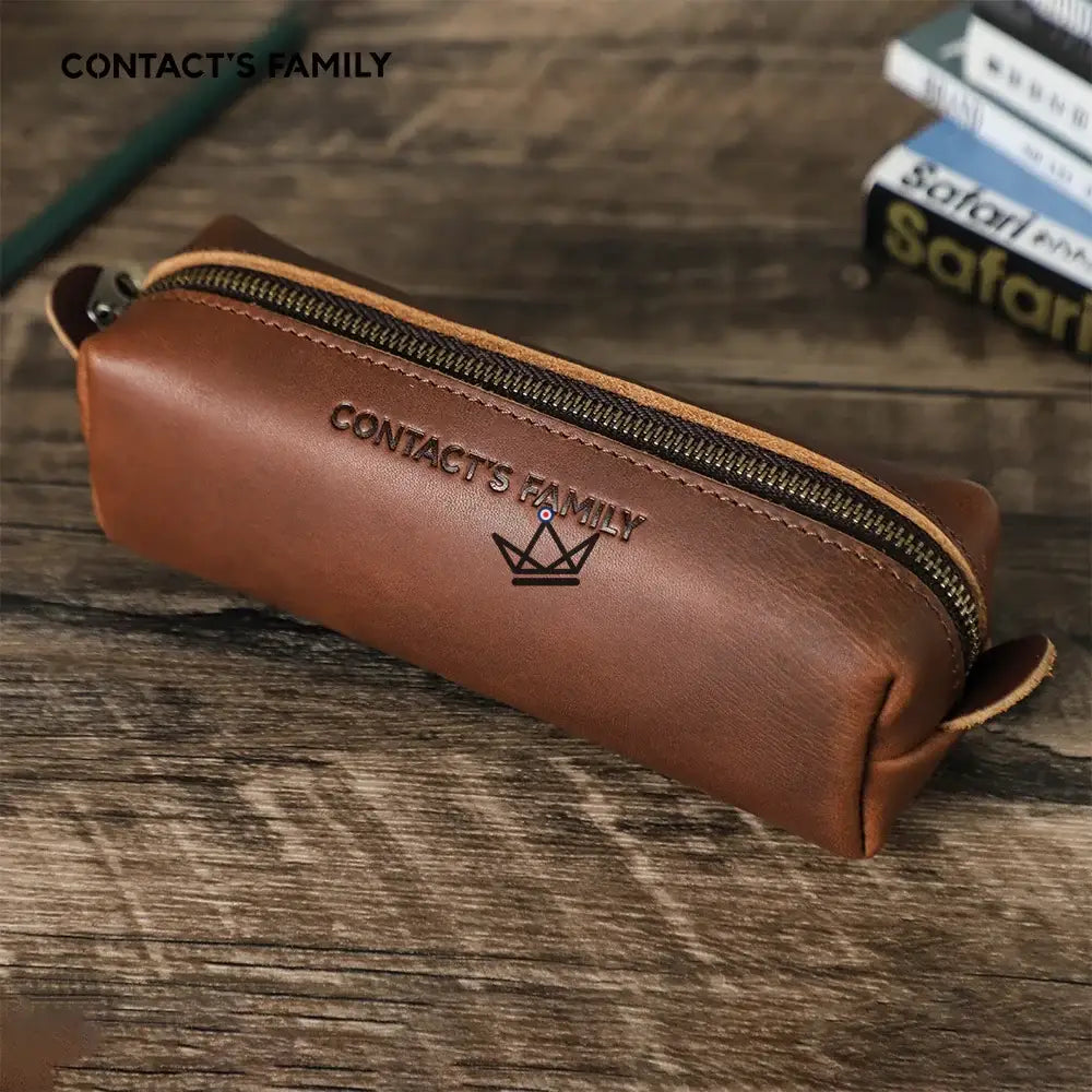 Estuche de cuero personalizable - Bolígrafos y gafas - VOYAGEUR Orion Estuche de cuero personalizable - Bolígrafos y gafas - VOYAGEUR Orion