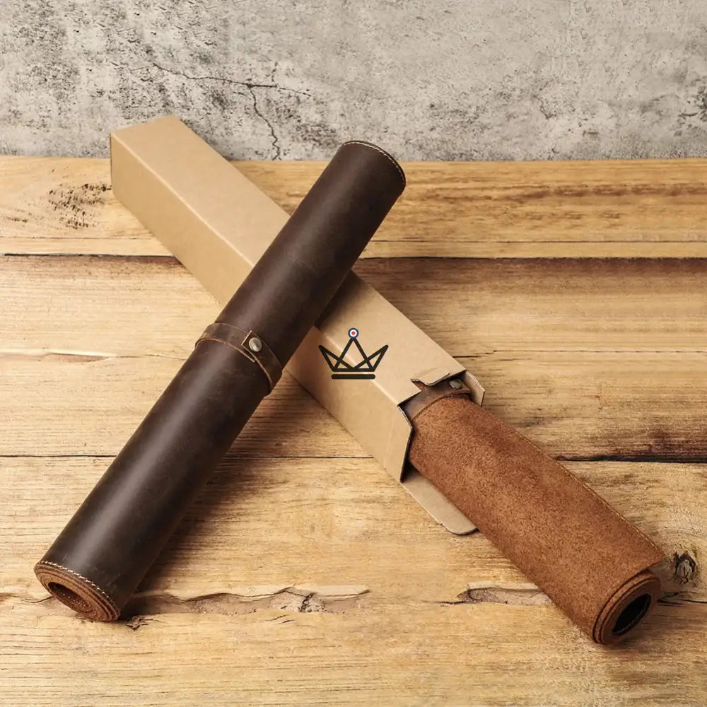 Desk pad, customizable giant leather mouse pad - Voyageur Office — view 4