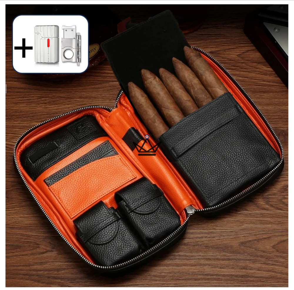 Humidor de viaje de cuero - Estilo del espectro - vista 16