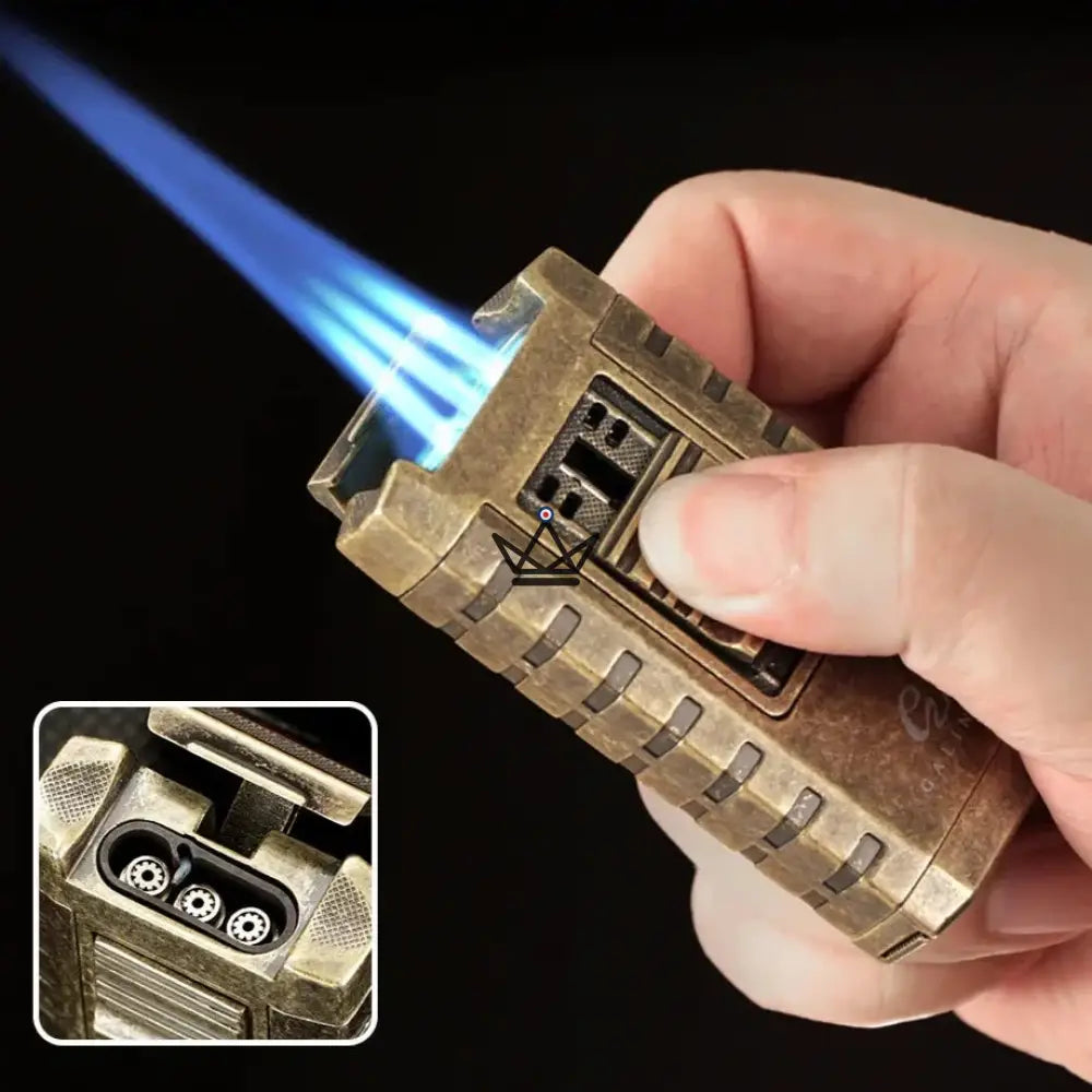 HERITAGE EDITION Torch Lighter — 3 Blue Flame Torches, Punch & Cigar Holder | 3 Finishes — view 9