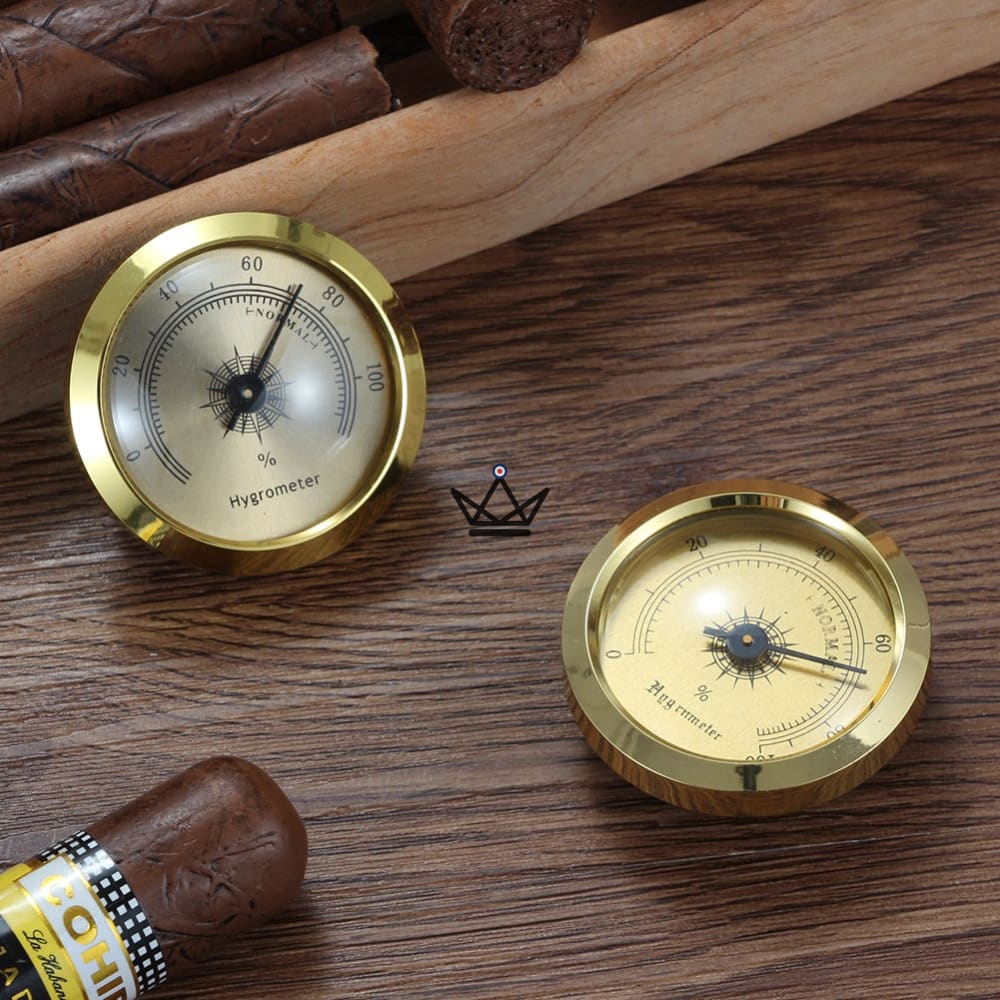 SENSOR BASIC Mechanical Hygrometer for Cigars — 45 × 15 mm, Gold, Needle Display — view 1